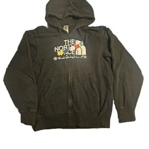 Vintage North Face Medium Hoodie Black Khumba Climbing School Nepal Expedition